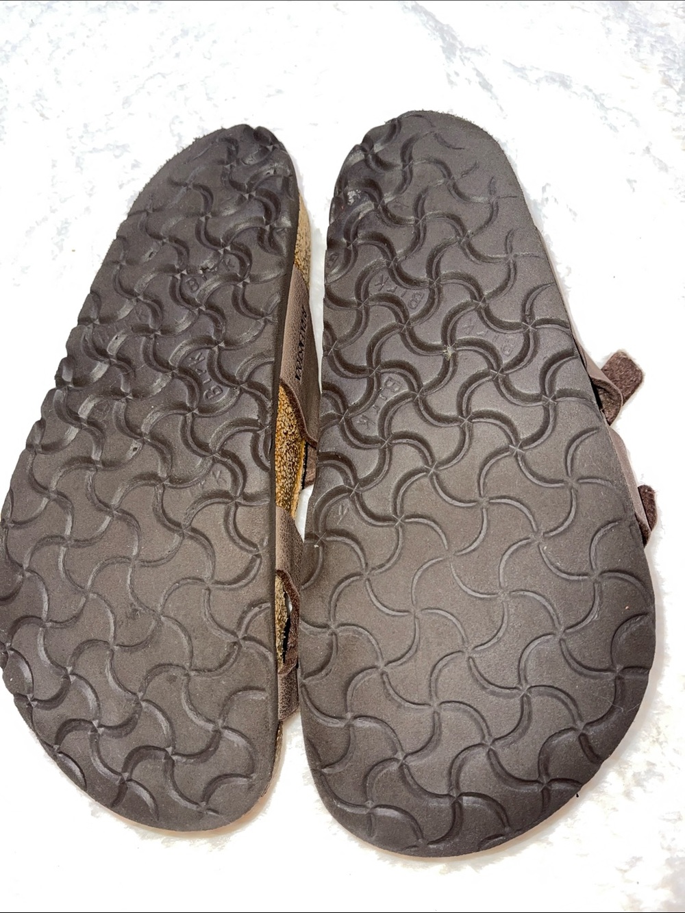 Birkenstock Brown Leather Two-Strap Sandals - Picture 4 of 7